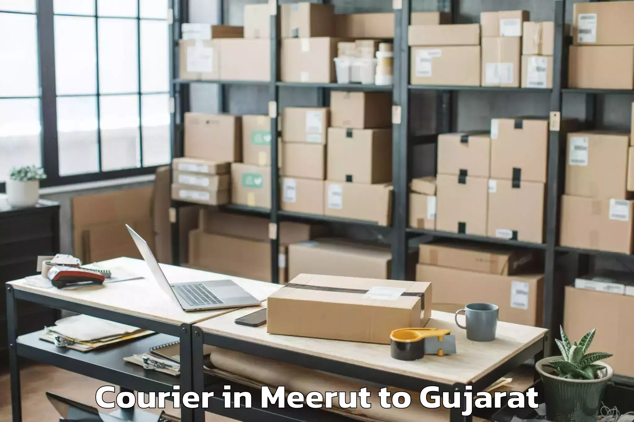 Top Meerut to Gujarat University Of Transpla Courier Available